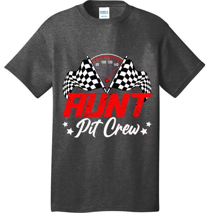 Aunt Pit Crew Birthday Party Race Car Lover Racing Family T-Shirt