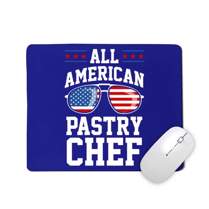 Allamerican Pastry Chef 4th Of July Patriotic American Flag Gift Mousepad