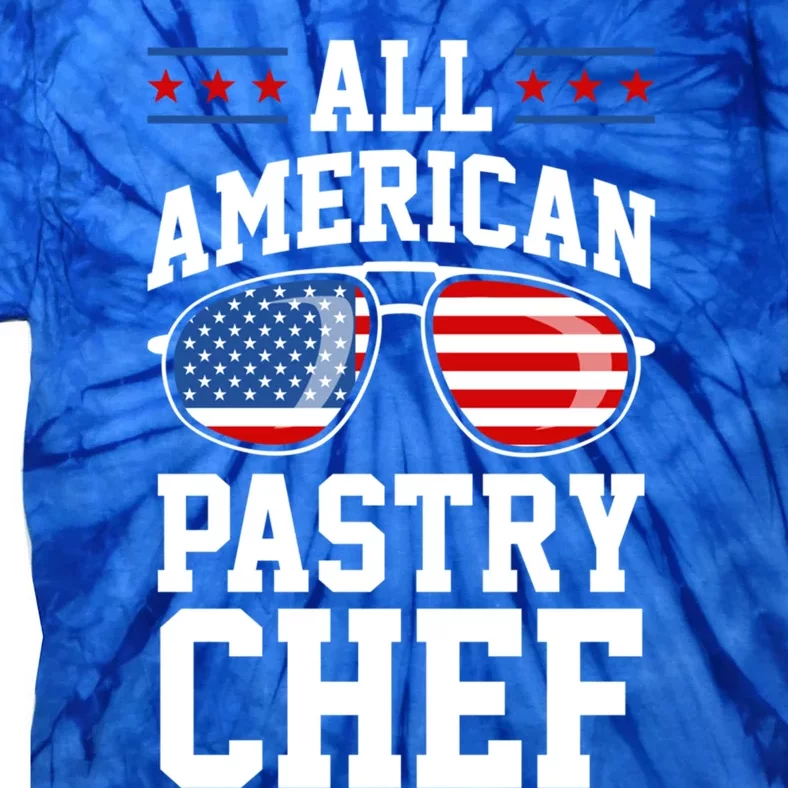 Allamerican Pastry Chef 4th Of July Patriotic American Flag Gift Tie-Dye T-Shirt