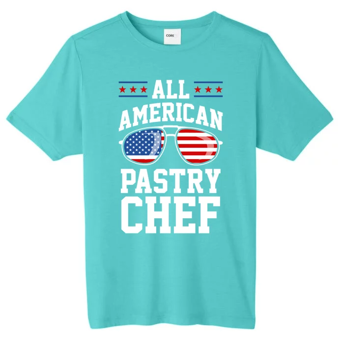 Allamerican Pastry Chef 4th Of July Patriotic American Flag Gift ChromaSoft Performance T-Shirt