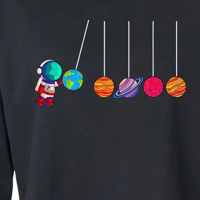 Astrophysicist Planet Cradle Astronomy Cropped Pullover Crew