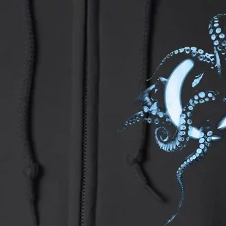 A Perfect Circle Glowing Octopus Full Zip Hoodie