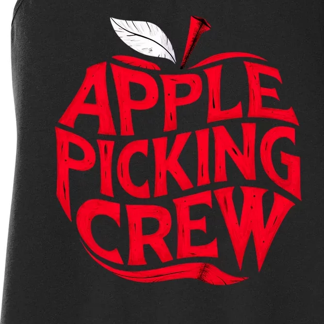 Apple Picking Crew Funny Orchard Harvest Season Fall Autumn Women's Racerback Tank