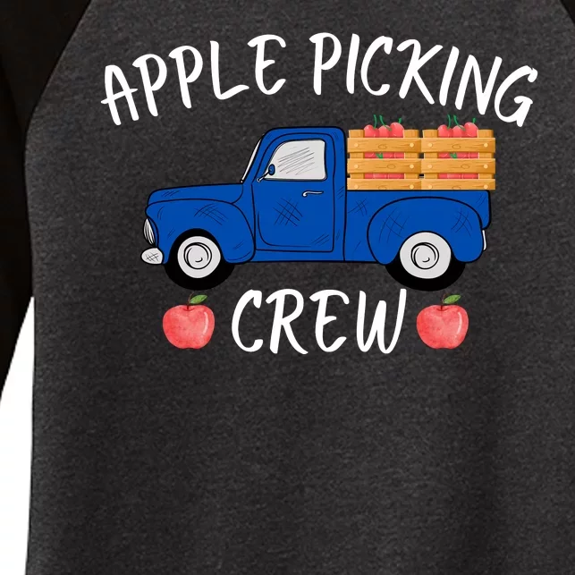 Apple Picking Crew Apple Picking Autumn Fall Apple Lover Fall Family Outfit Women's Tri-Blend 3/4-Sleeve Raglan Shirt