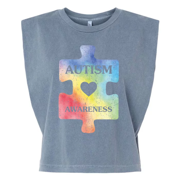 Autism Puzzle Clothing Cute Autism Awareness Funny Gift Garment-Dyed Women's Muscle Tee