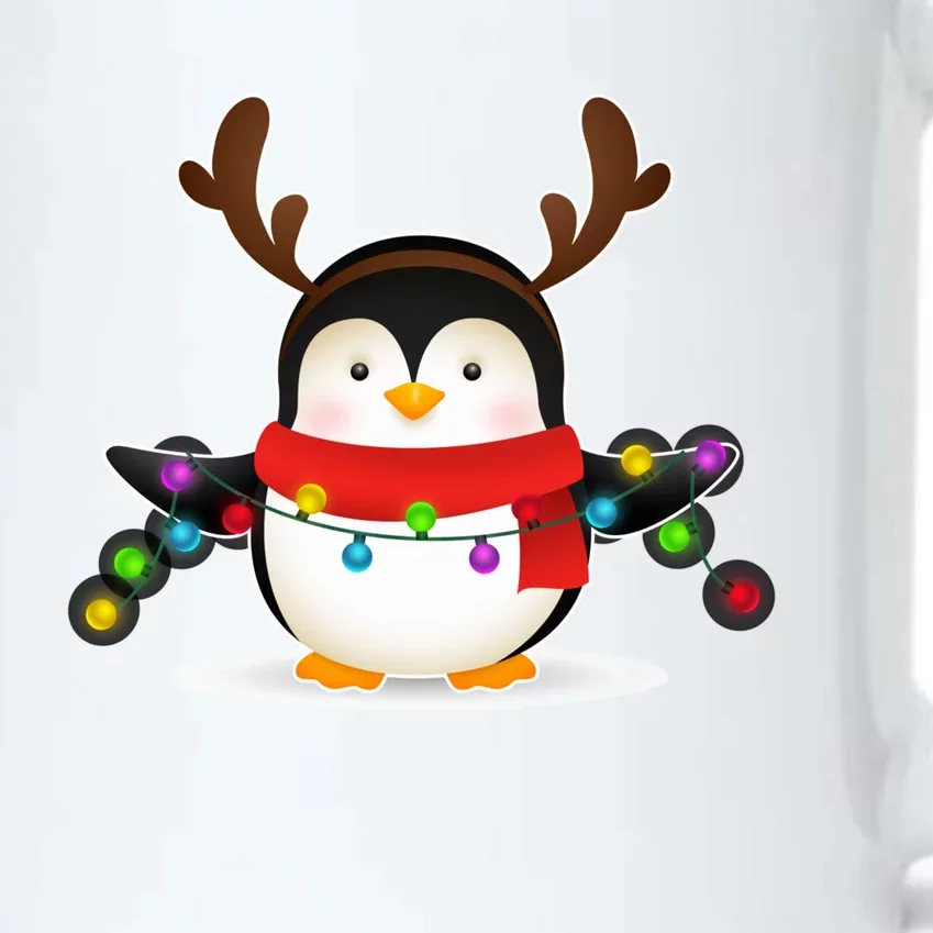 Adorable Penguin Christmas Light Funny Christmas Penguin Gift Black Color Changing Mug