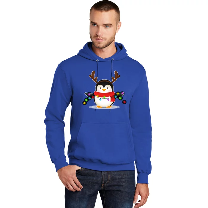 Adorable Penguin Christmas Light Funny Christmas Penguin Gift Hoodie