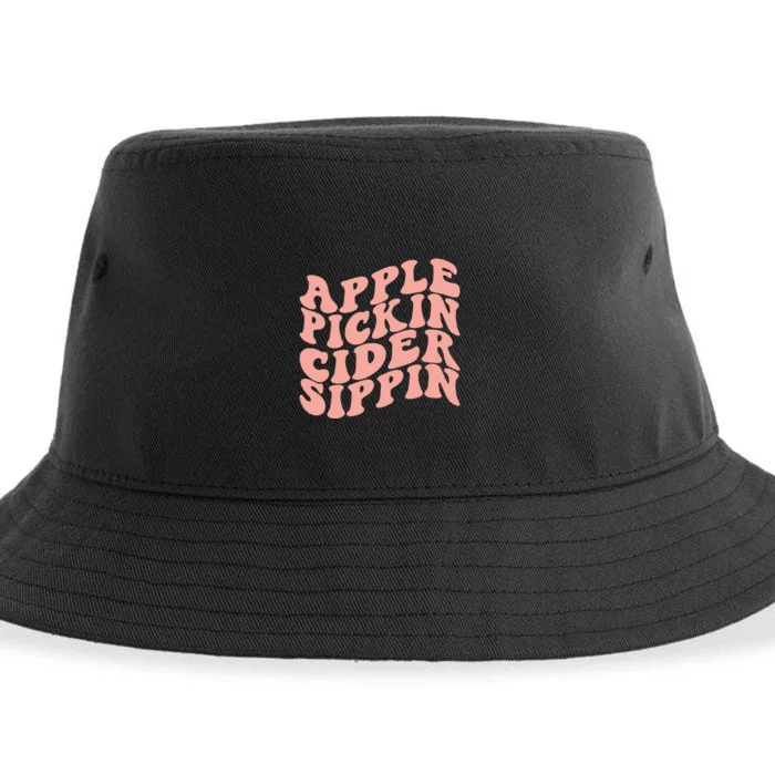 Apple Pickin Cider Sippin Apple Picking Crew Harvest Season Sustainable Bucket Hat