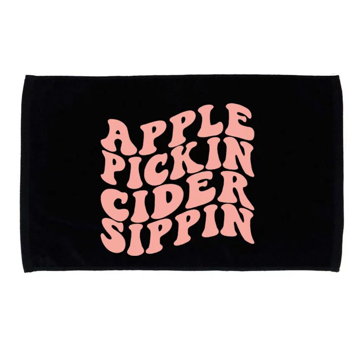 Apple Pickin Cider Sippin Apple Picking Crew Harvest Season Microfiber Hand Towel