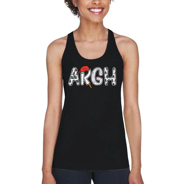 Argh Pirate Cute Halloween Costume Women's Racerback Tank