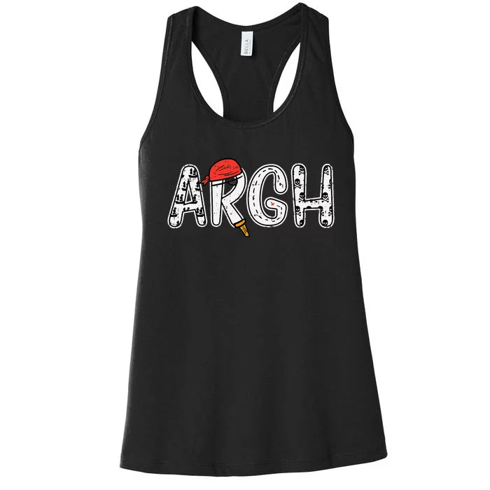 Argh Pirate Cute Halloween Costume Women's Racerback Tank