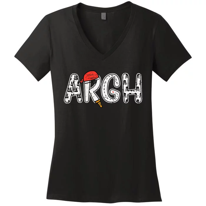 Argh Pirate Cute Halloween Costume Women's V-Neck T-Shirt