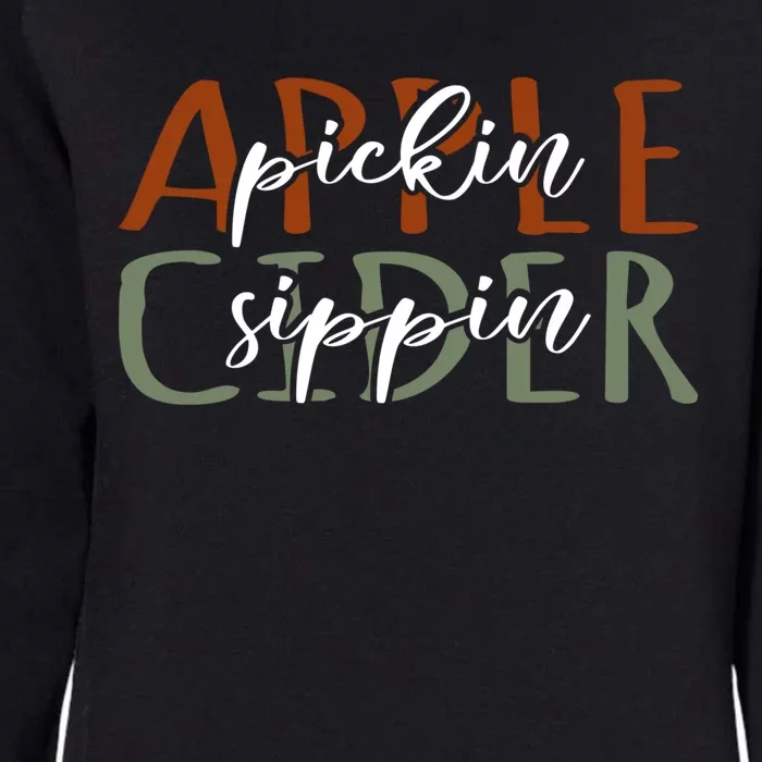 Apple Pickin Cider Sippin Apple Picking Crew Harvest Season Womens California Wash Sweatshirt