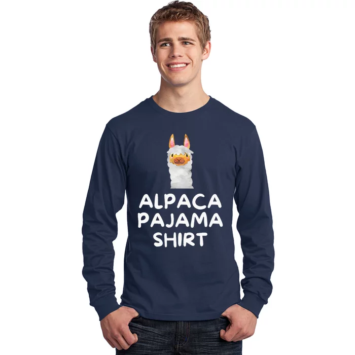 Alpaca Pajama Cute Face funny Long Sleeve Shirt