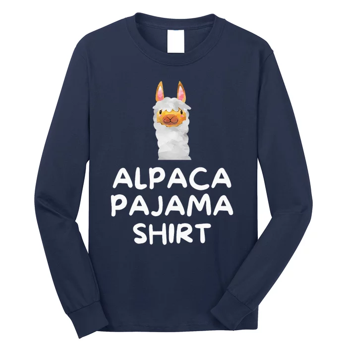 Alpaca Pajama Cute Face funny Long Sleeve Shirt