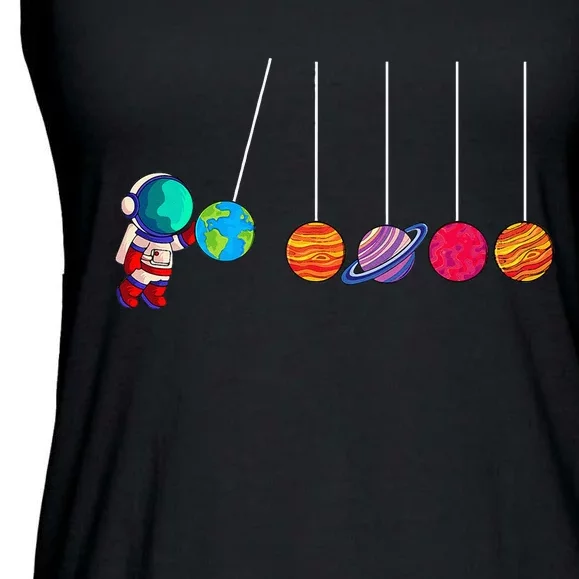 Astrophysicist Planet Cradle Astronomy Ladies Essential Flowy Tank