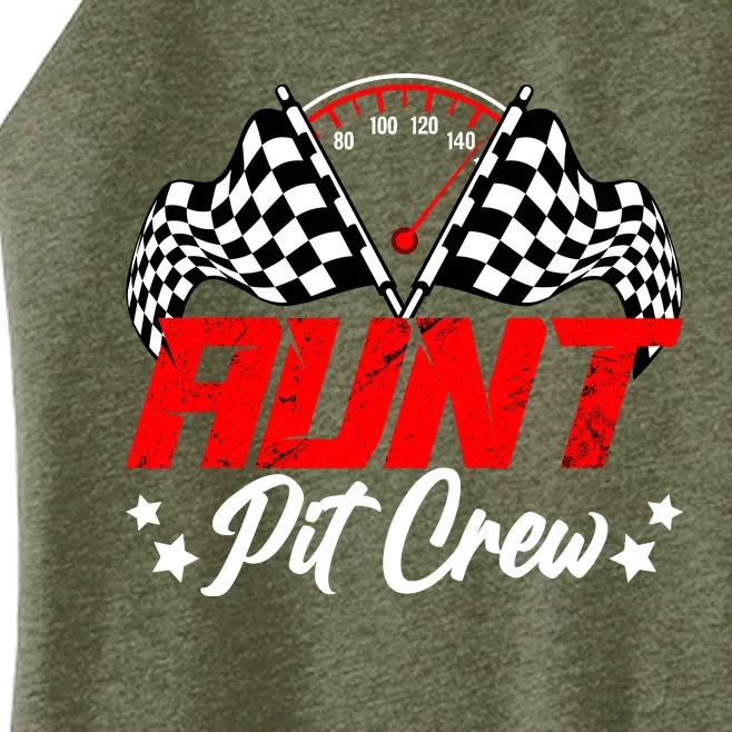 Aunt Pit Crew Birthday Party Race Car Lover Racing Family Women’s Perfect Tri Rocker Tank