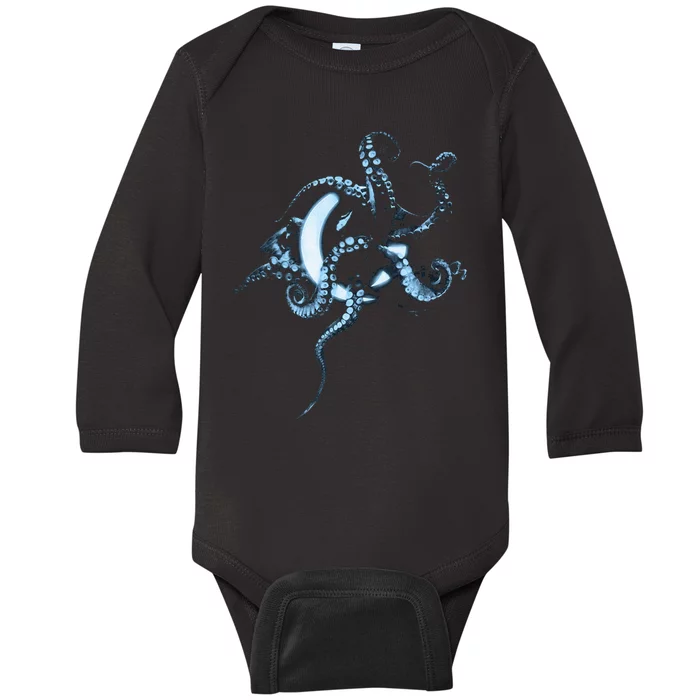 A Perfect Circle – Glowing Octopus Baby Long Sleeve Bodysuit