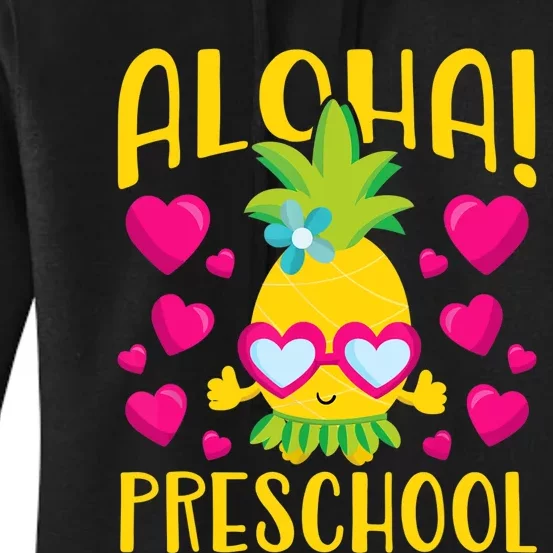 Aloha Preschool Cute Pineapple Student Teacher Women's Pullover Hoodie