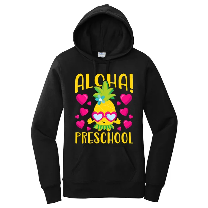 Aloha Preschool Cute Pineapple Student Teacher Women's Pullover Hoodie