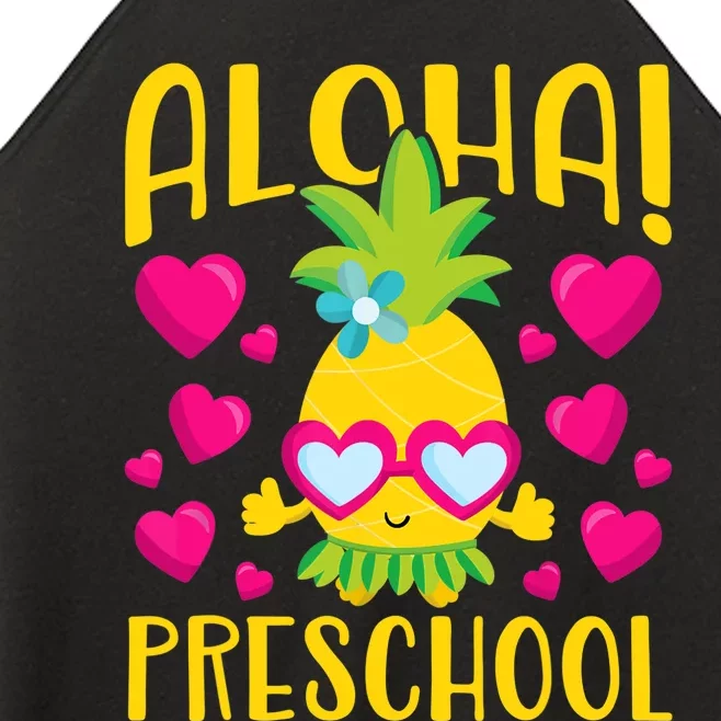 Aloha Preschool Cute Pineapple Student Teacher Women’s Perfect Tri Rocker Tank