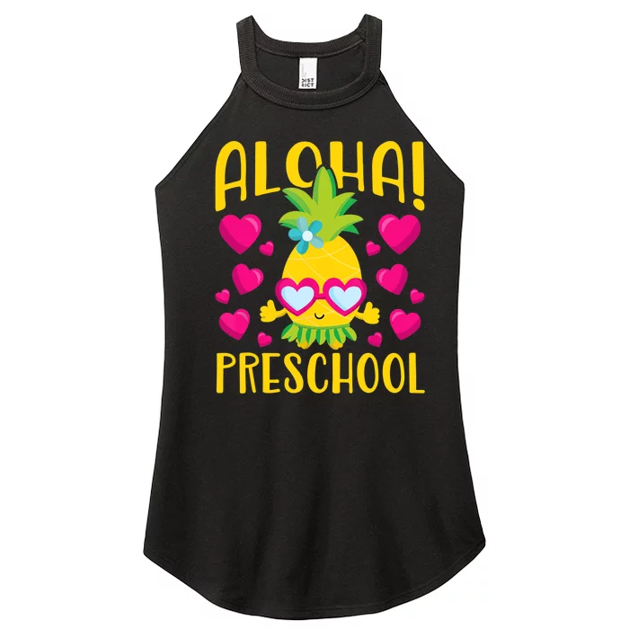 Aloha Preschool Cute Pineapple Student Teacher Women’s Perfect Tri Rocker Tank