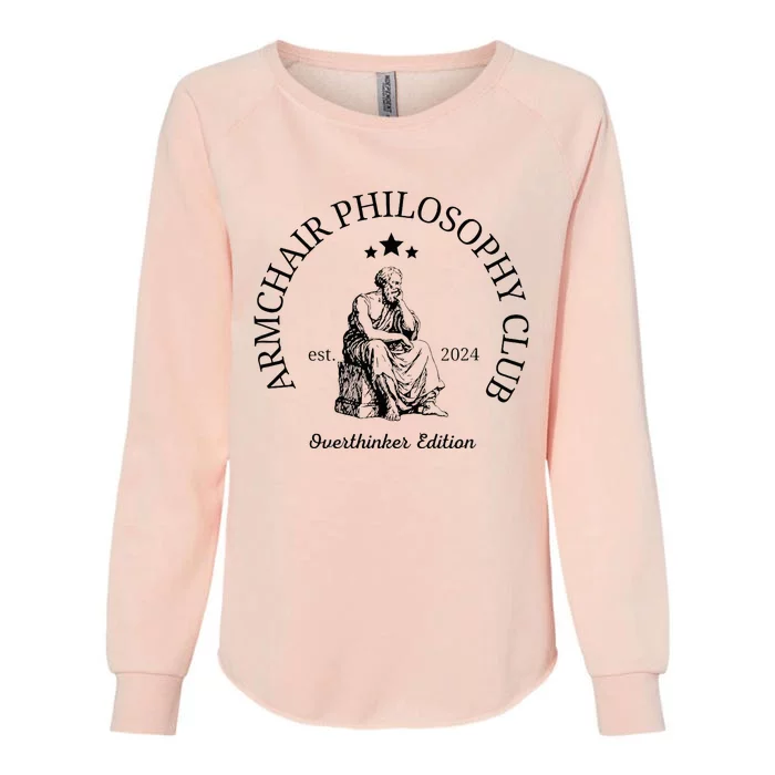 Armchair Philosophy Club Womens California Wash Sweatshirt