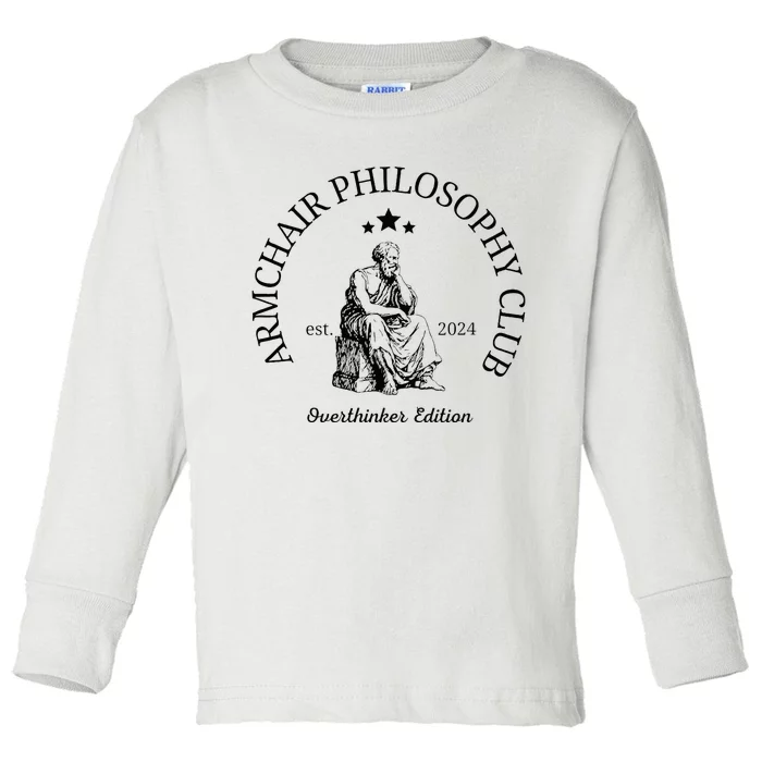 Armchair Philosophy Club Toddler Long Sleeve Shirt