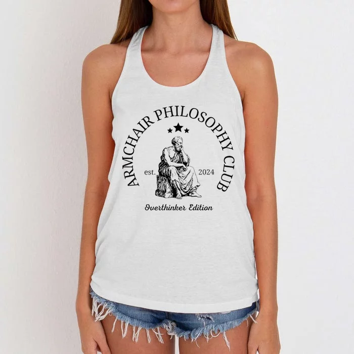 Armchair Philosophy Club Women's Knotted Racerback Tank