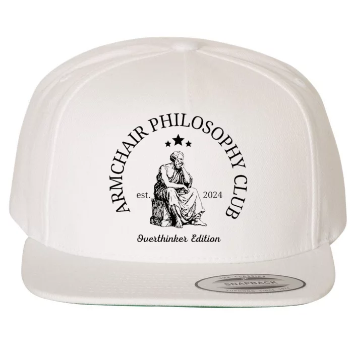 Armchair Philosophy Club Wool Snapback Cap