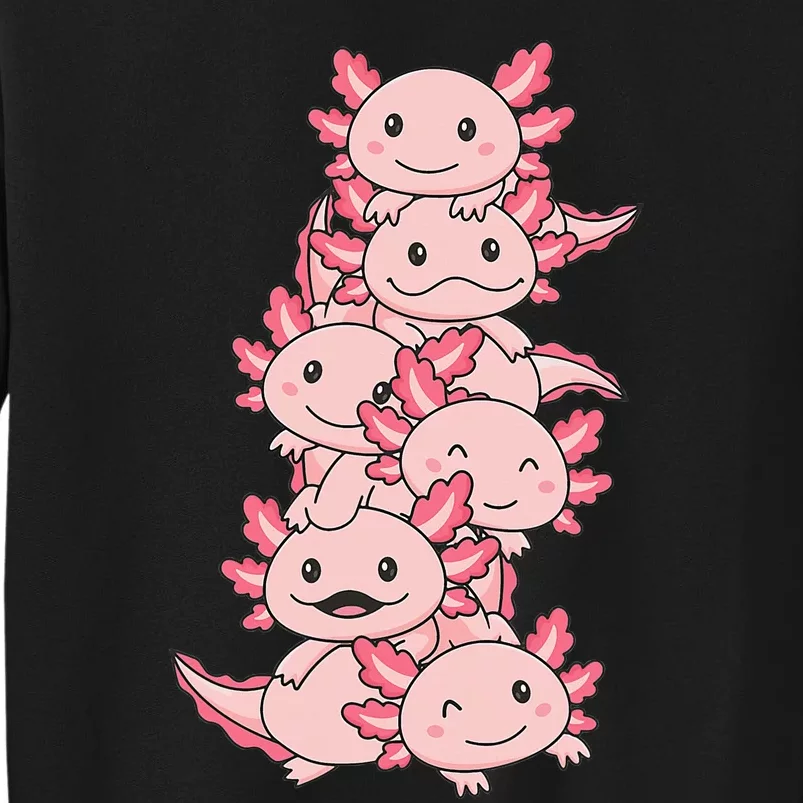 Axolotl Pile Cute Animals Kawaii Anime Sweatshirt