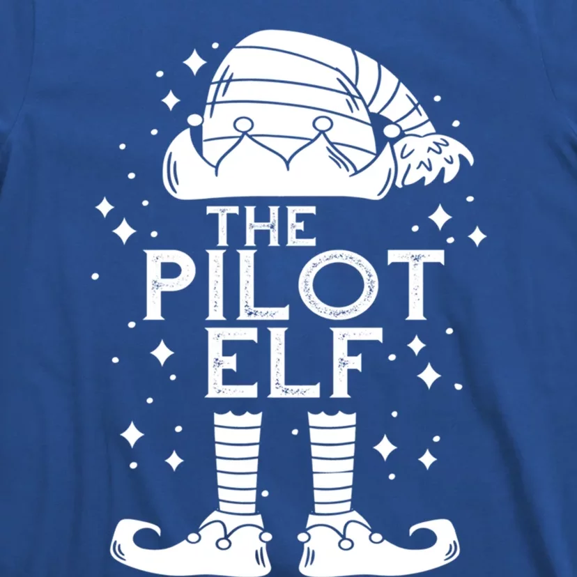 Aircraft Pilot Christmas Airplane Aviator The Pilot Elf Gift T-Shirt