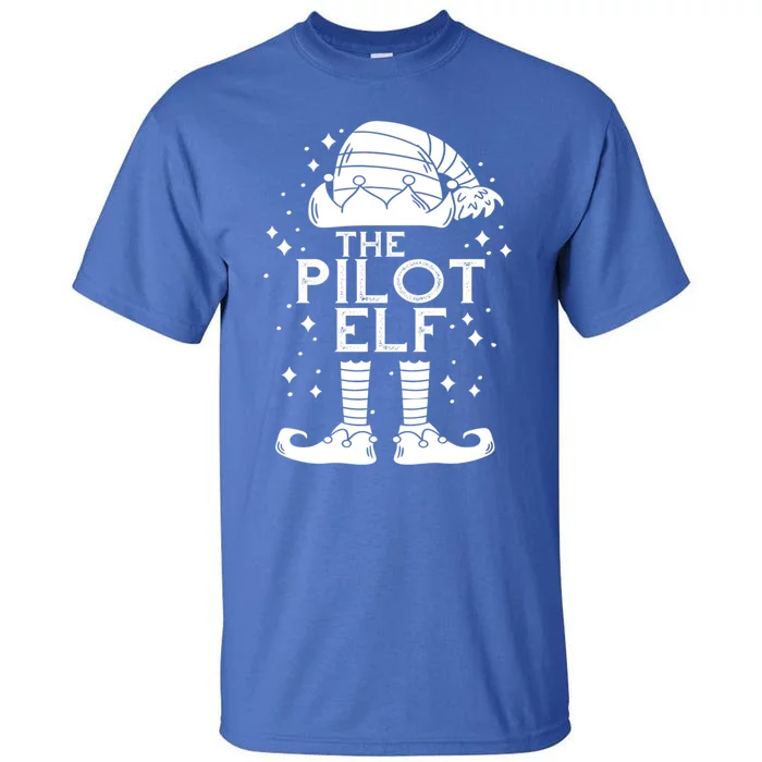 Aircraft Pilot Christmas Airplane Aviator The Pilot Elf Gift Tall T-Shirt