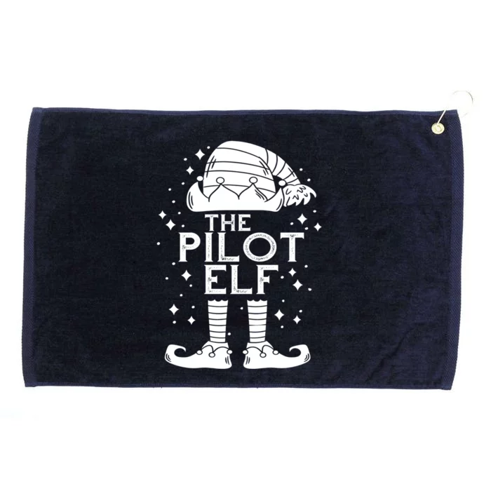 Aircraft Pilot Christmas Airplane Aviator The Pilot Elf Gift Grommeted Golf Towel