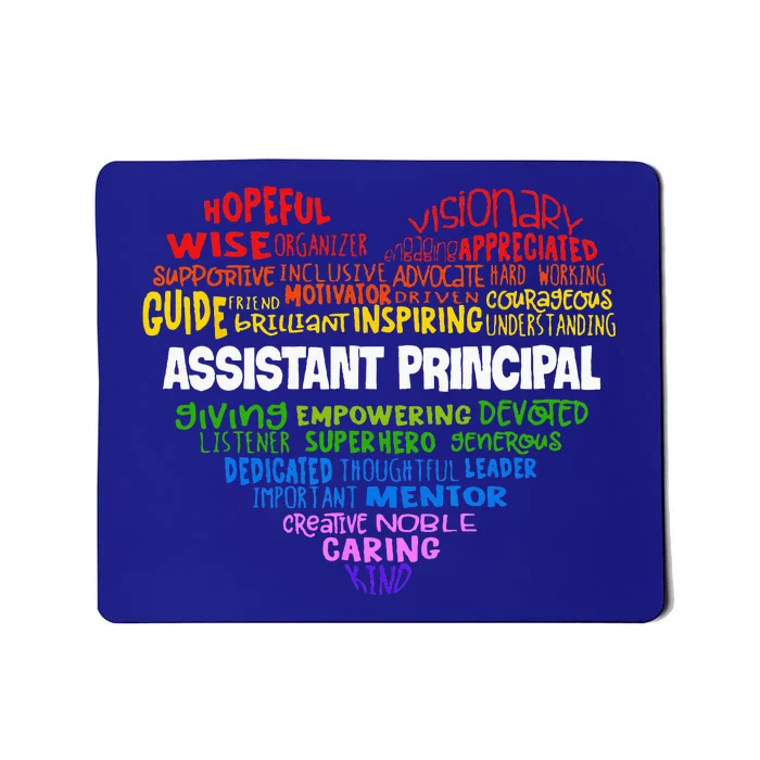 Assistant Principal Cute Heart Back To School Mousepad