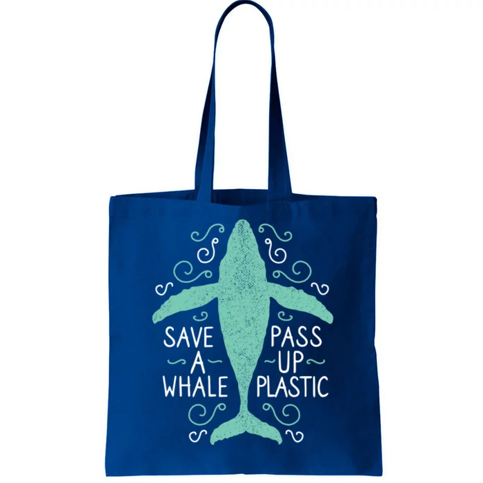 Anti Plastic Cute Gift Save A Whale Pass Up Plastic Gift Tote Bag