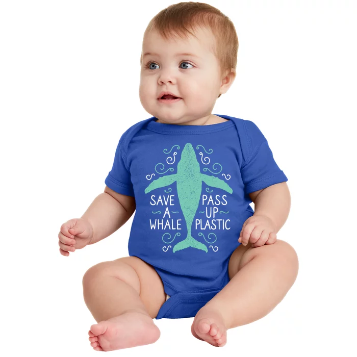 Anti Plastic Cute Gift Save A Whale Pass Up Plastic Gift Baby Bodysuit