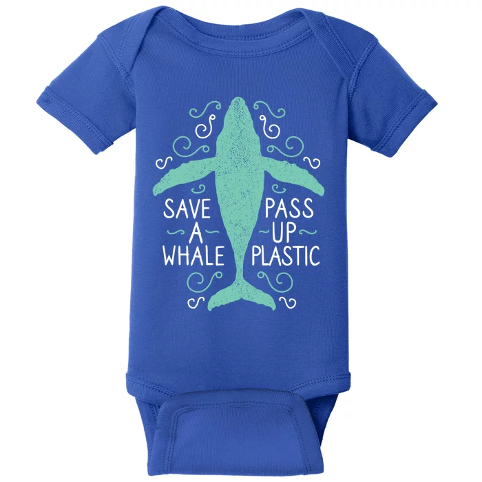 Anti Plastic Cute Gift Save A Whale Pass Up Plastic Gift Baby Bodysuit