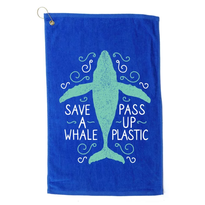 Anti Plastic Cute Gift Save A Whale Pass Up Plastic Gift Platinum Collection Golf Towel