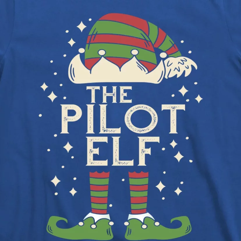 Aircraft Pilot Christmas Airplane Aviator The Pilot Elf Meaningful Gift T-Shirt