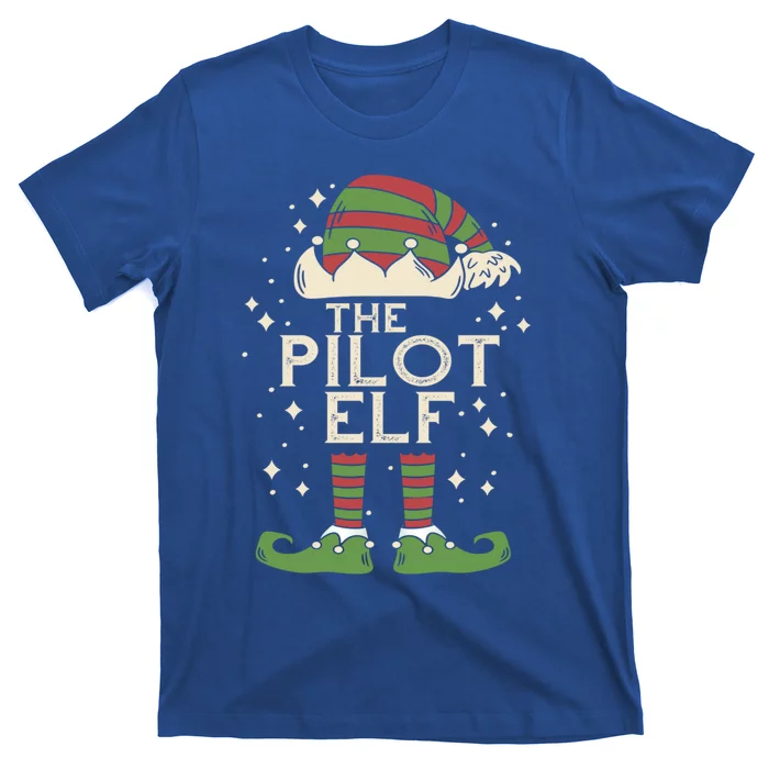 Aircraft Pilot Christmas Airplane Aviator The Pilot Elf Meaningful Gift T-Shirt