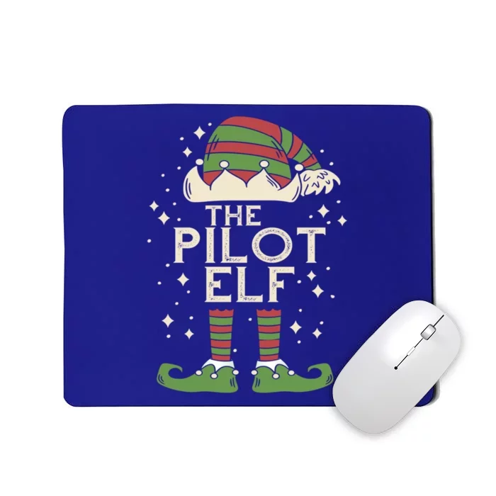 Aircraft Pilot Christmas Airplane Aviator The Pilot Elf Meaningful Gift Mousepad