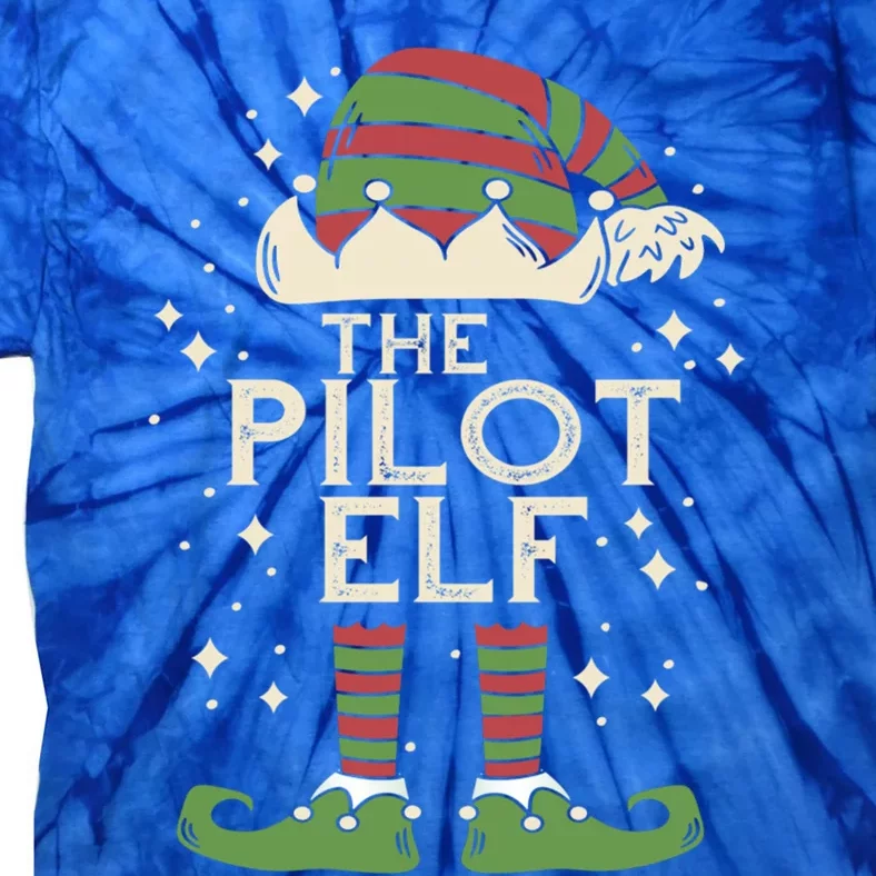 Aircraft Pilot Christmas Airplane Aviator The Pilot Elf Meaningful Gift Tie-Dye T-Shirt