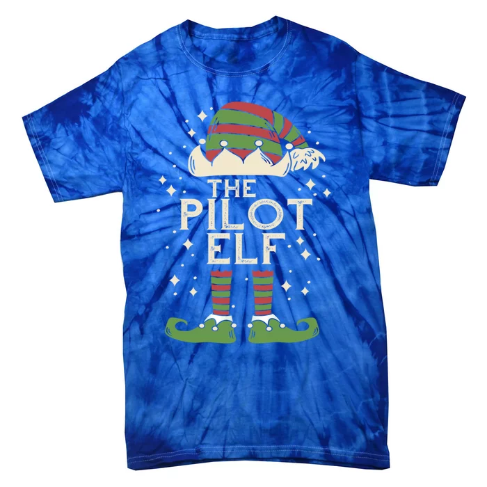 Aircraft Pilot Christmas Airplane Aviator The Pilot Elf Meaningful Gift Tie-Dye T-Shirt