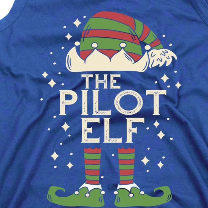 Aircraft Pilot Christmas Airplane Aviator The Pilot Elf Meaningful Gift Tank Top