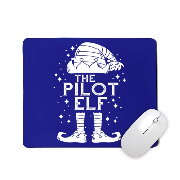 Aircraft Pilot Christmas Airplane Aviator The Pilot Elf Cute Gift Mousepad