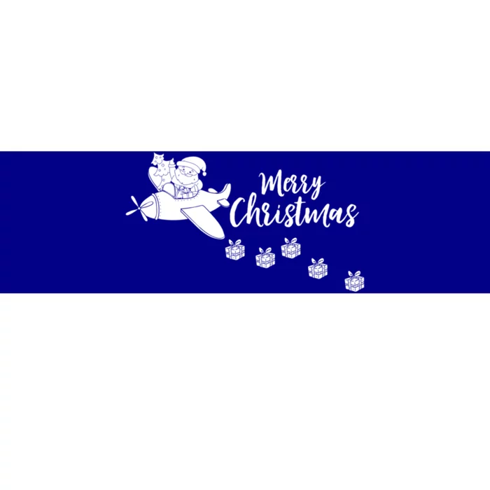 Aircraft Pilot Christmas Xmas Airplane Merry Christmas Gift Bumper Sticker