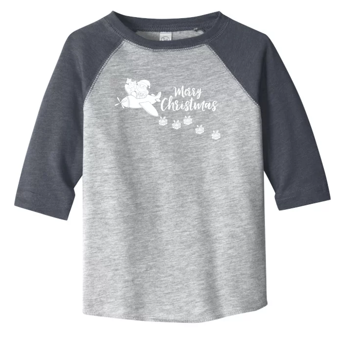 Aircraft Pilot Christmas Xmas Airplane Merry Christmas Gift Toddler Fine Jersey T-Shirt