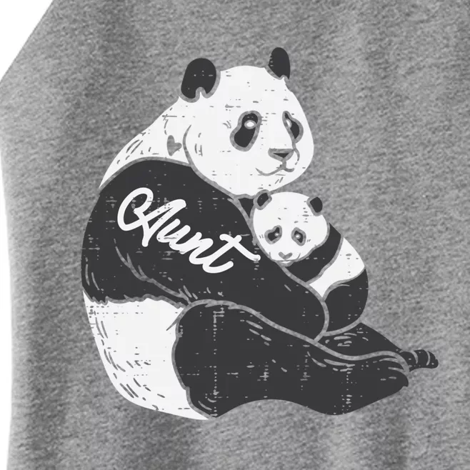 Aunt Panda Cub Hug Cute Bear Mothers Day Aunty Auntie Gift Women’s Perfect Tri Rocker Tank