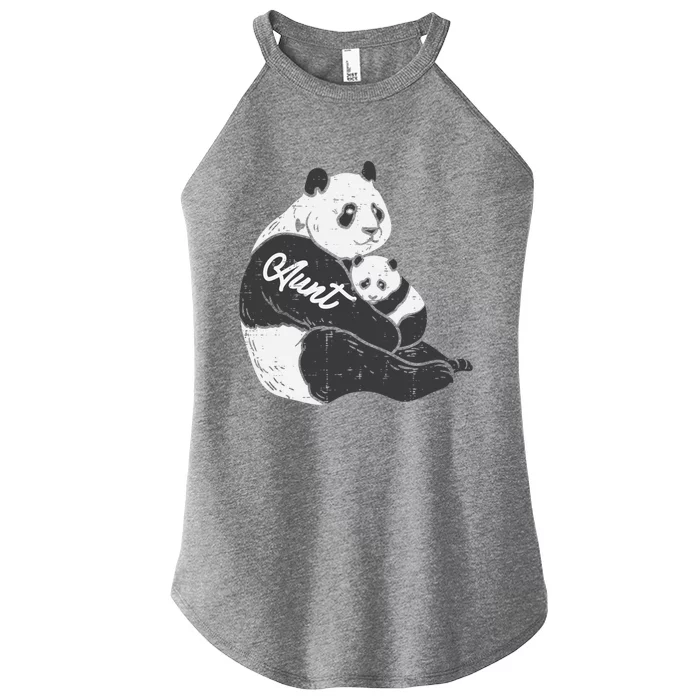 Aunt Panda Cub Hug Cute Bear Mothers Day Aunty Auntie Gift Women’s Perfect Tri Rocker Tank